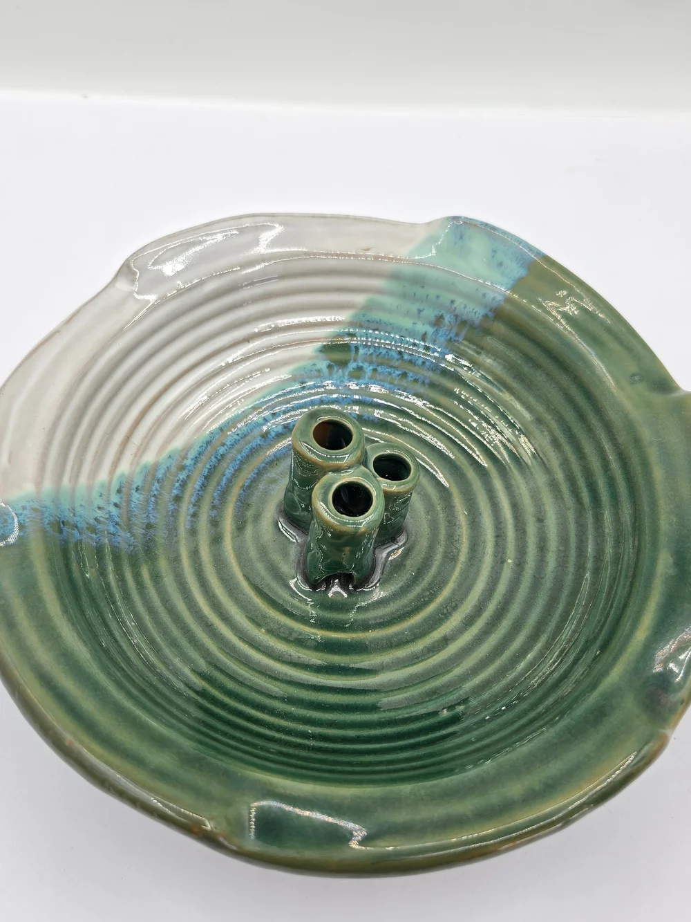IKEBANA VASE Ceramic 3 Stem Flower Vase 9.5